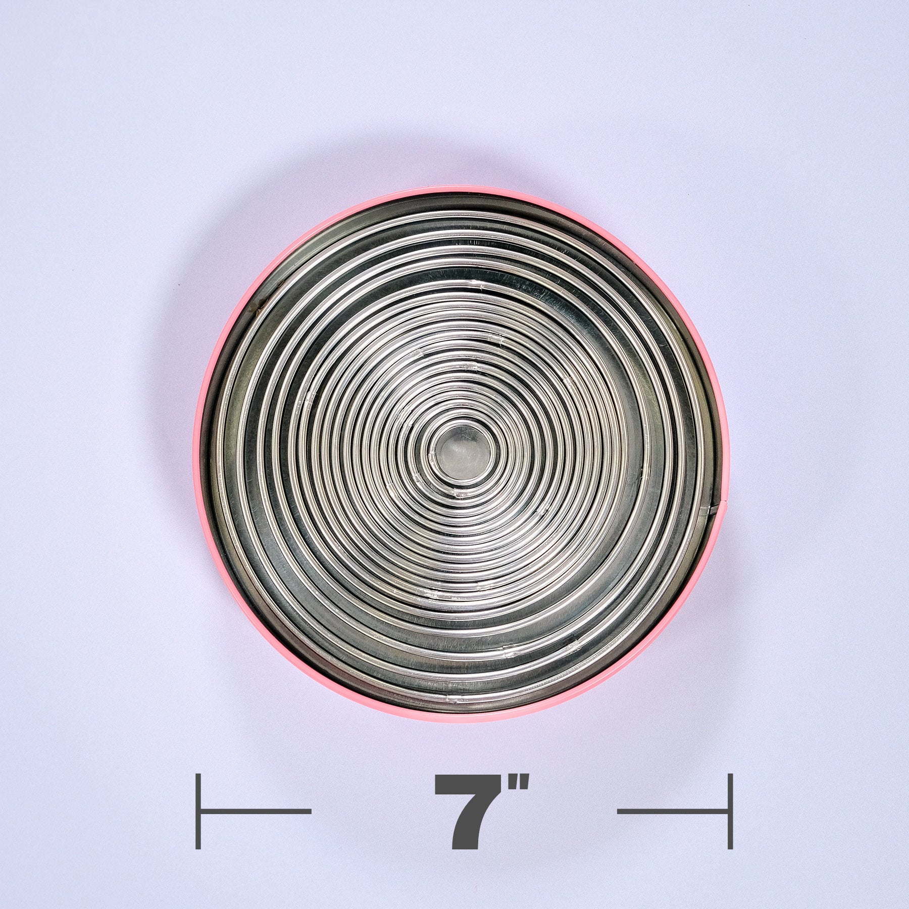 Cake Ring and Cookie Cutter Set with 19 stainless steel circular cutters in various sizes, perfect for baking tasks.