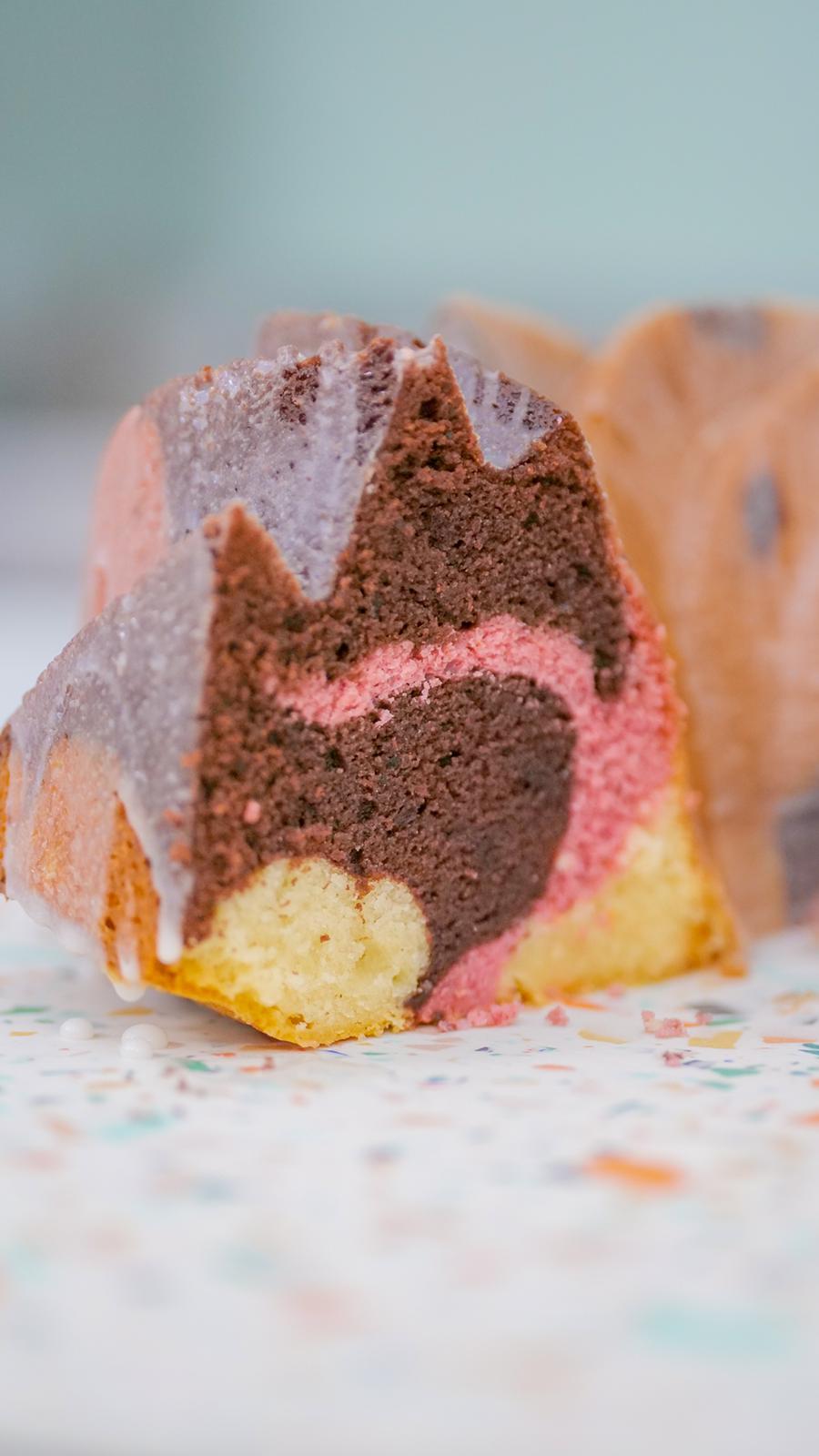 Neapolitan Bundt Cake