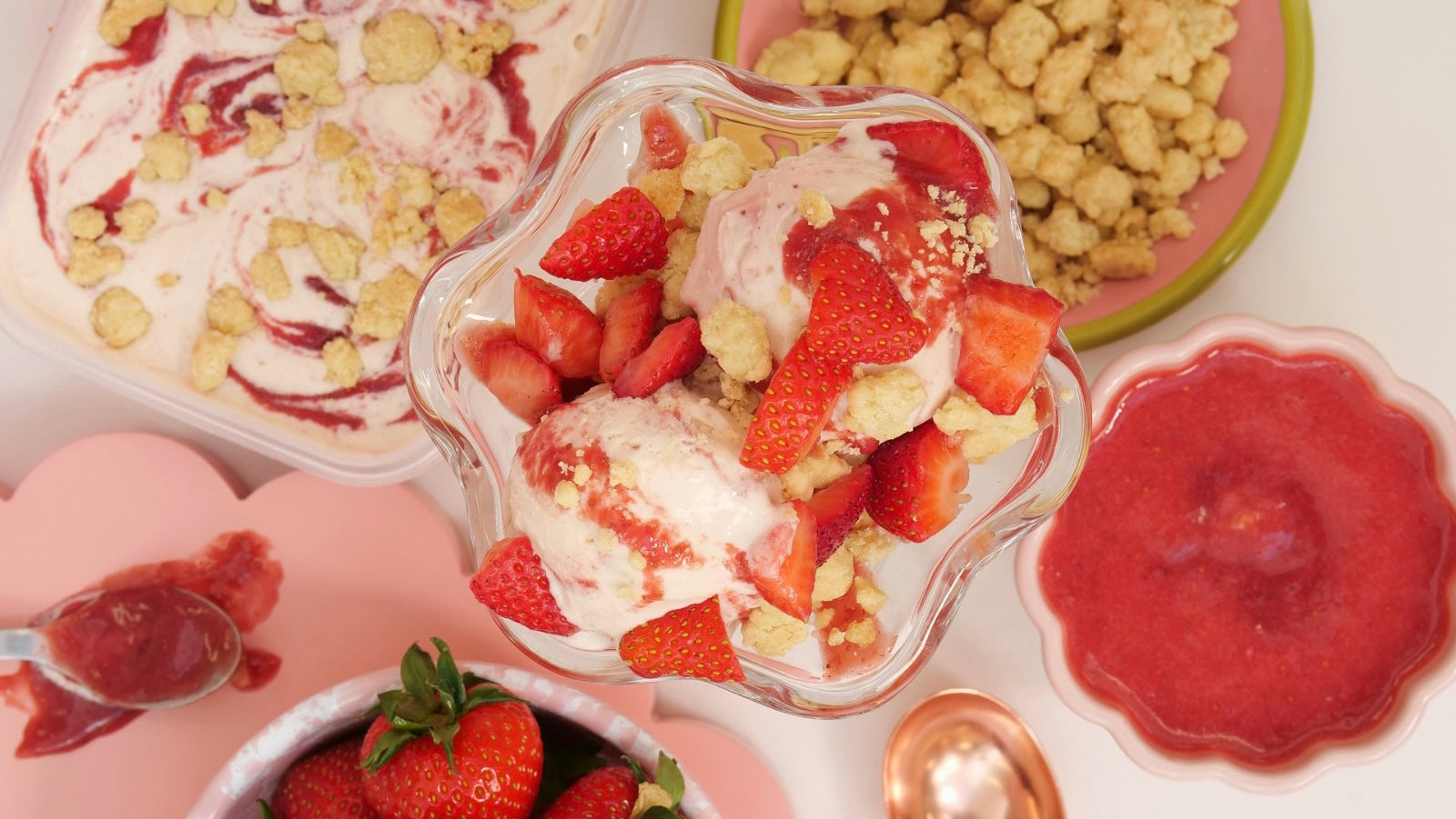 Strawberry Shortcake Ice Cream Sundae