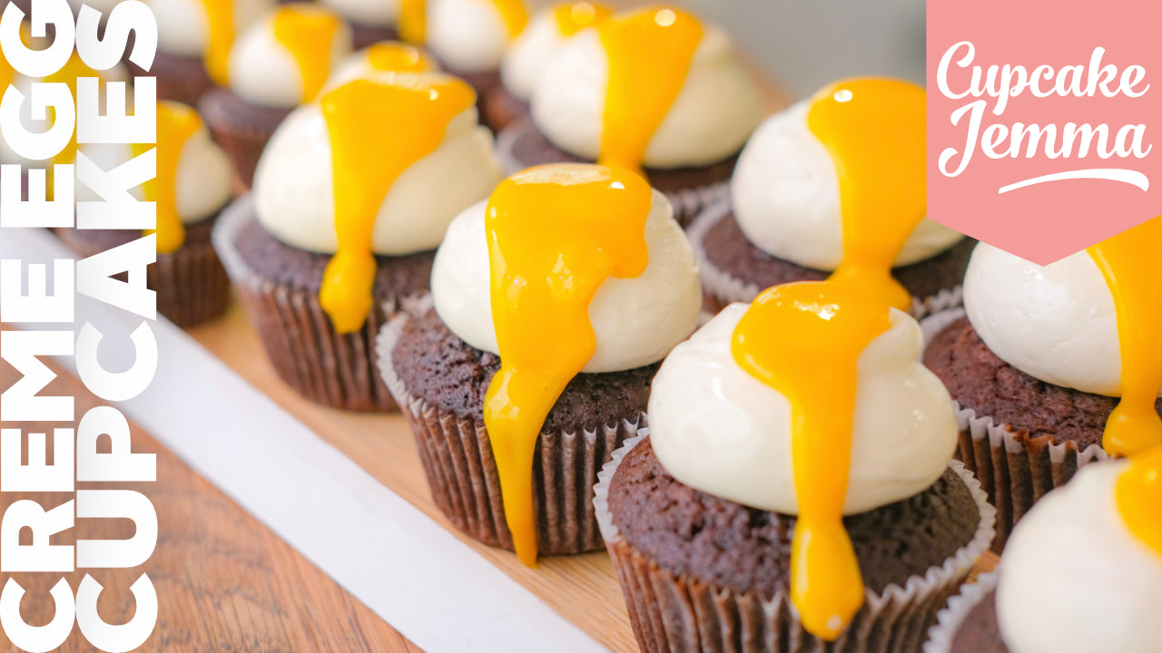 Drippy Yolk Creme Egg Cupcakes