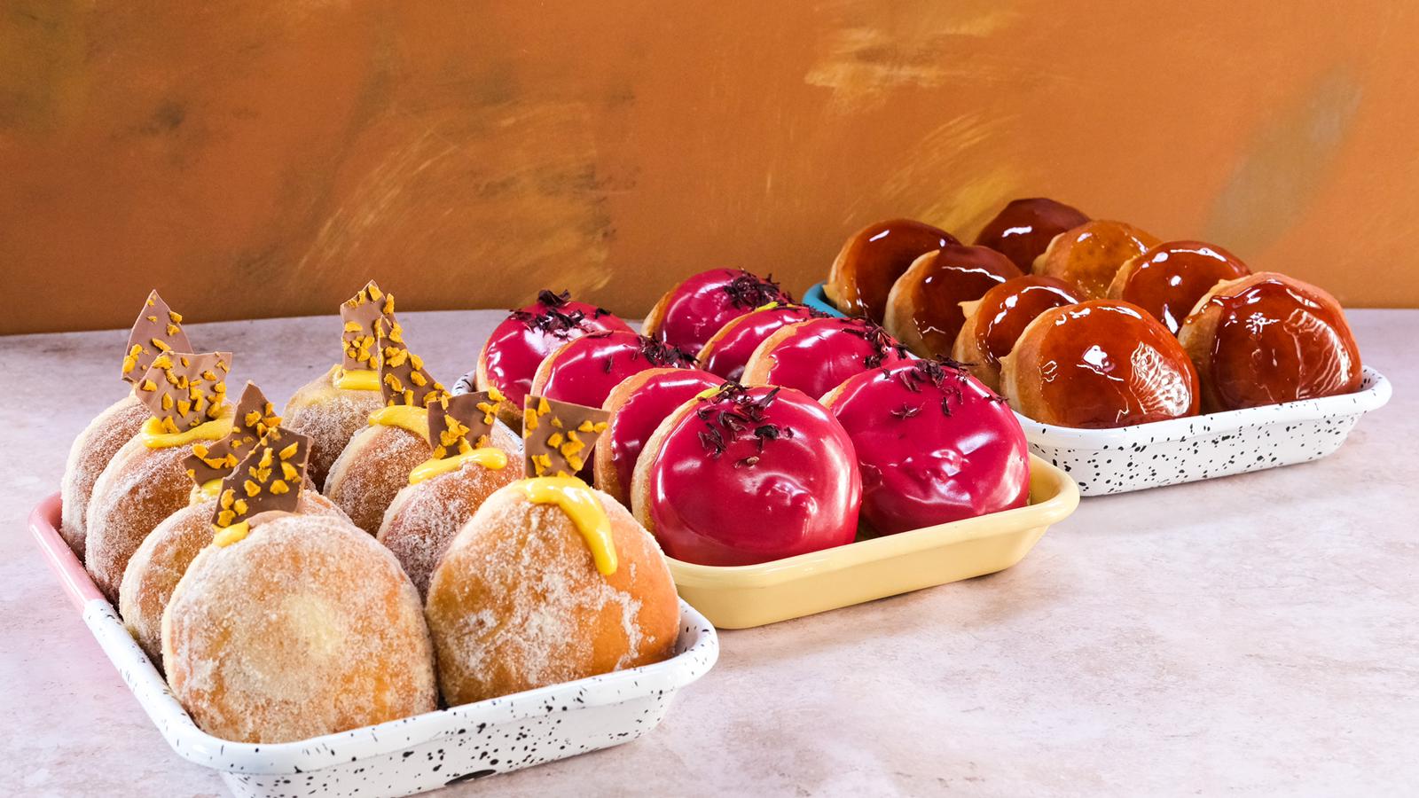 DONUTS 3 Ways! Creme Brûlée, Passionfruit & Milk Chocolate, Lime & Hibiscus