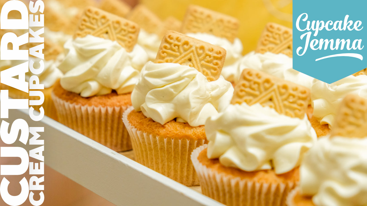 Custard Cream Biscuit Cupcakes