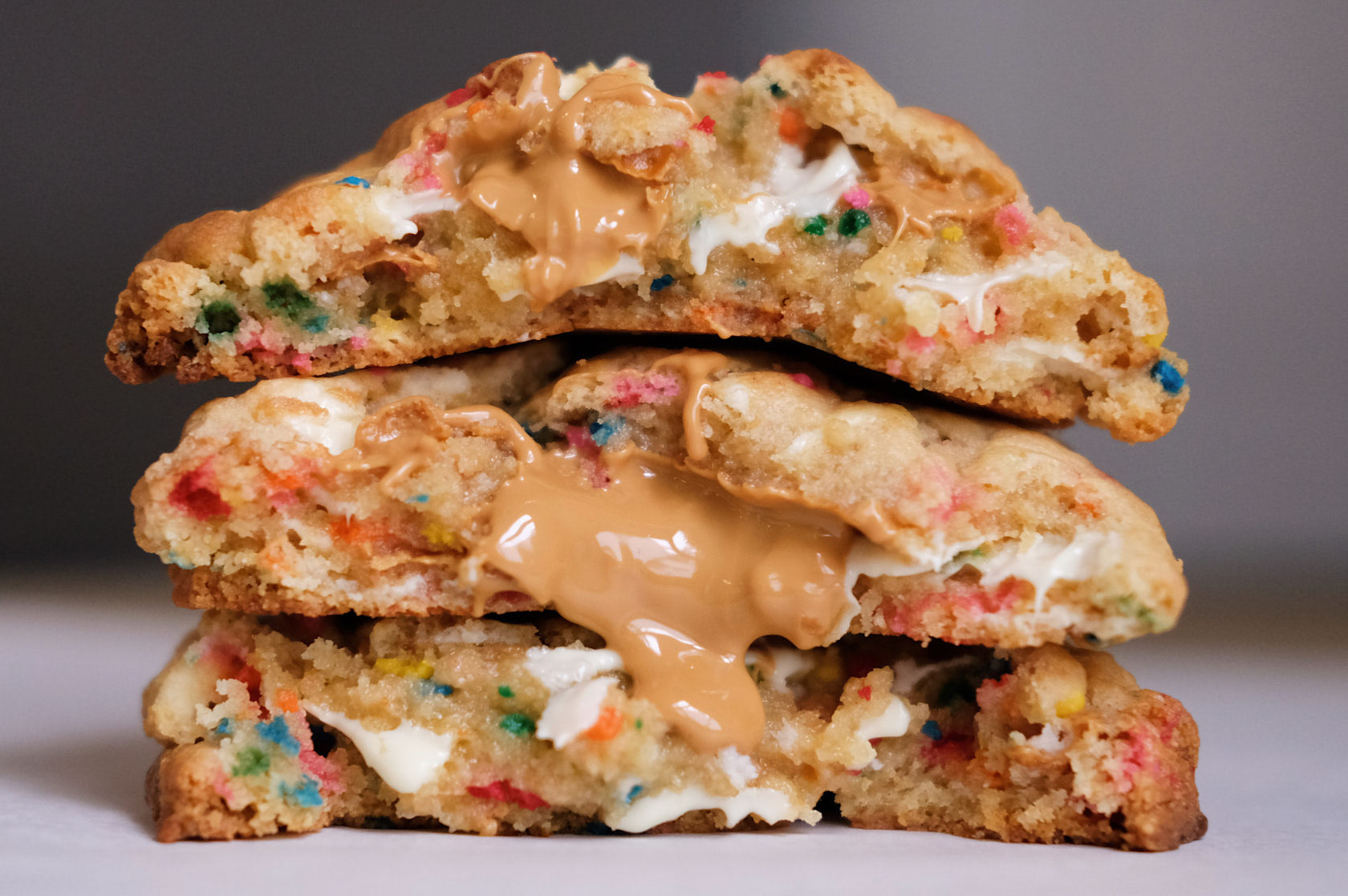 White Chocolate Rainbow Sprinkle Birthday Cake NEW YORK COOKIES