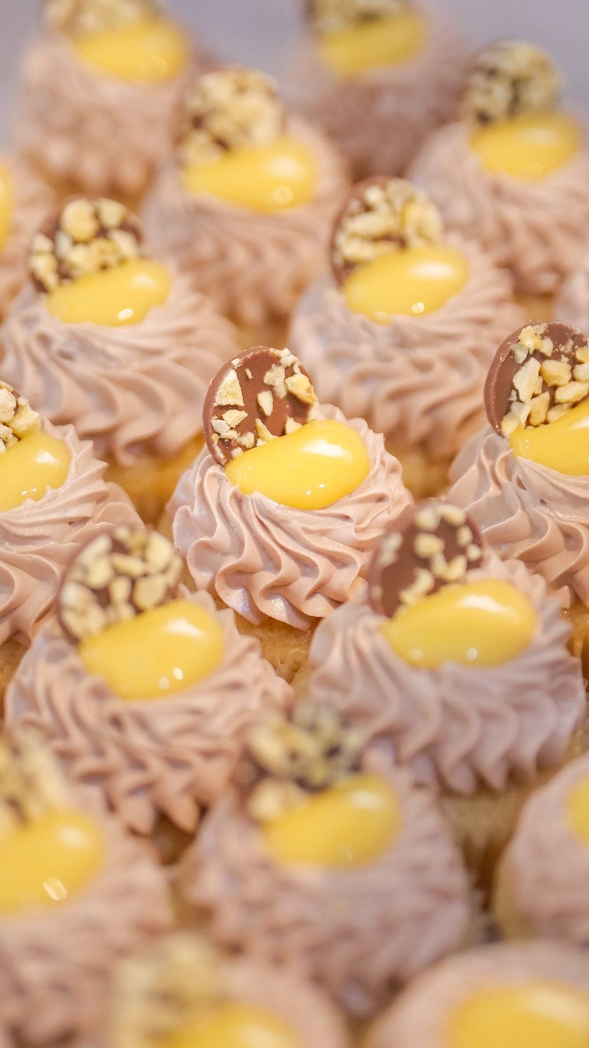 Milk Choc & Passion Fruit Cupcakes