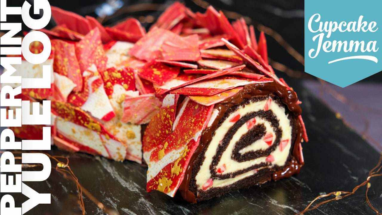 The Very Best Yule Log You'll Ever Make? YES!! Peppermint Candy Cane Yule Log