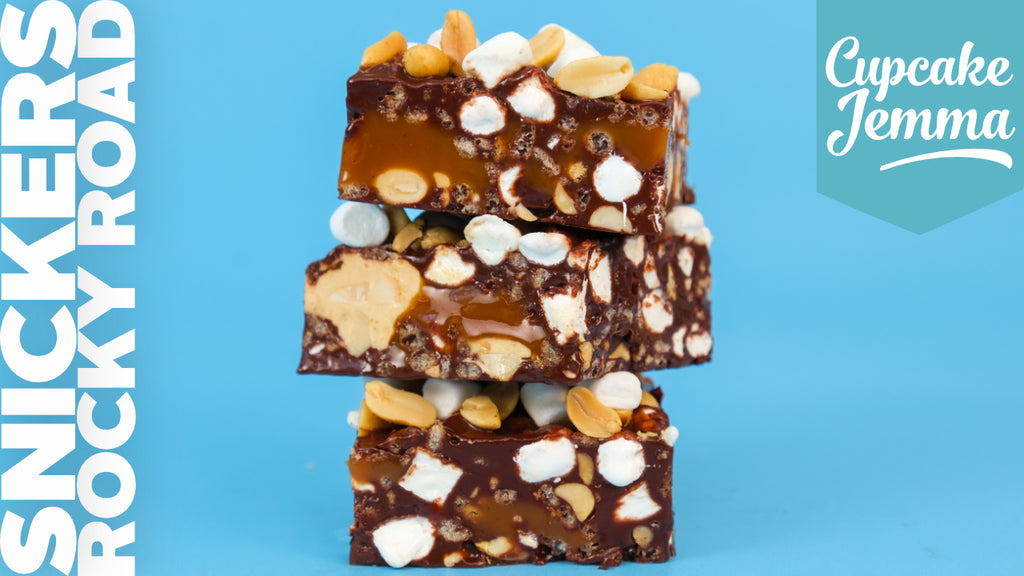 Easy No Bake Snickers Rocky Road Traybake Cupcake Jemma
