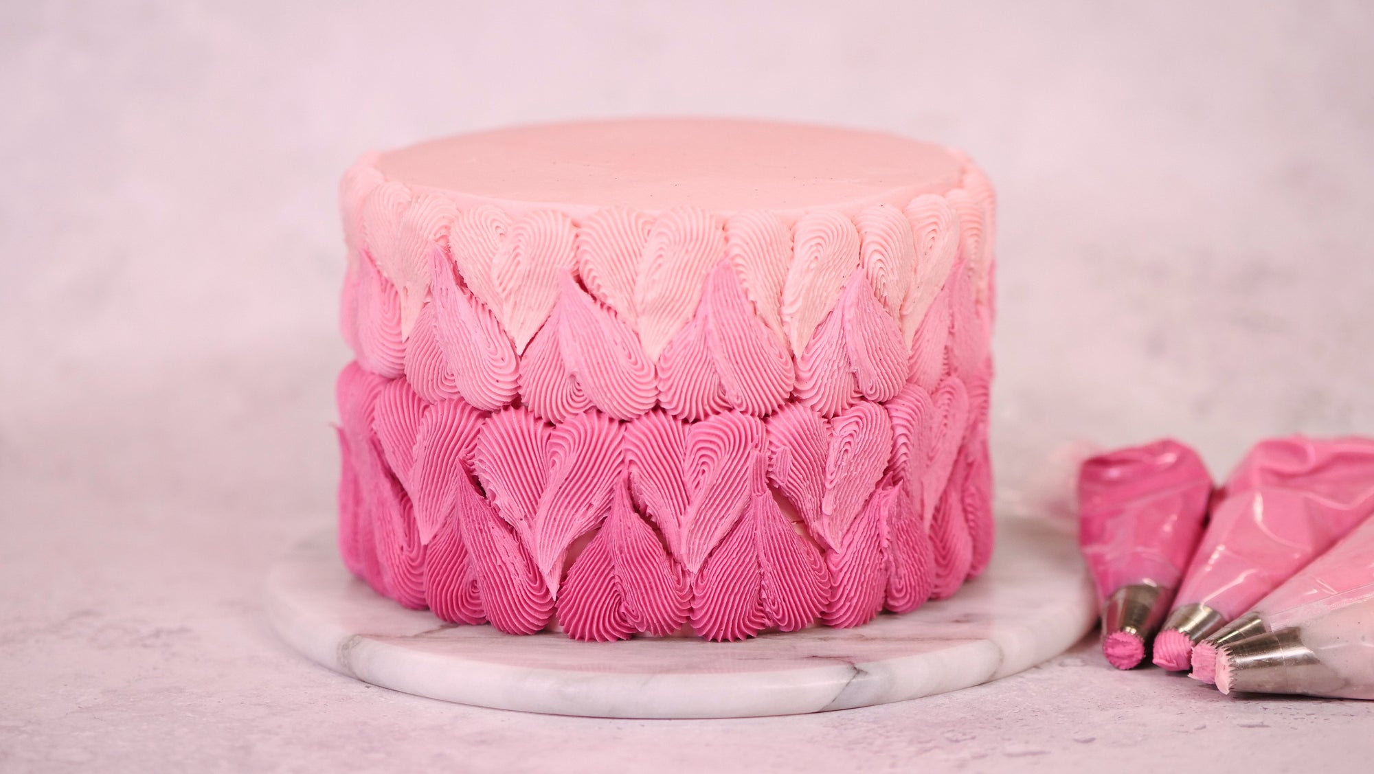 Beautiful Valentines Ombre Heart Cake Tutorial