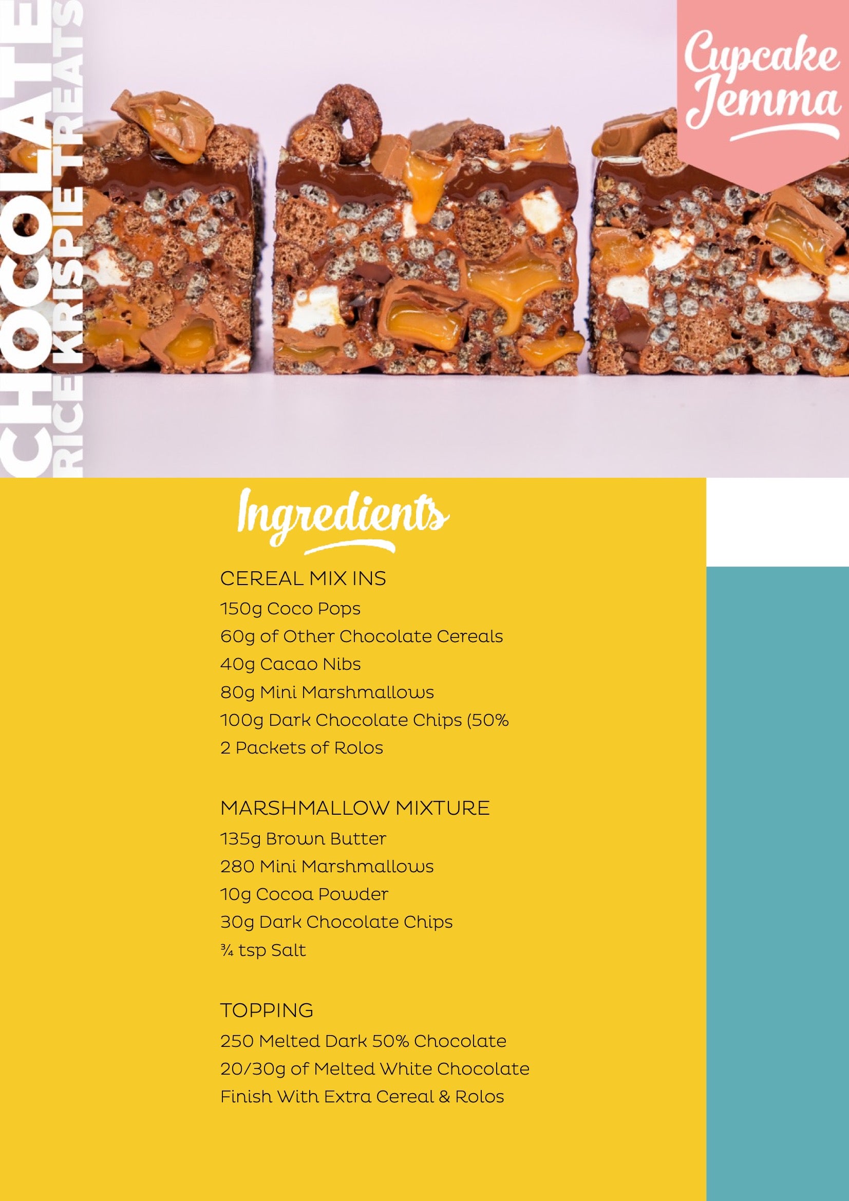 Chocolate Cereal Fun Bar downloadable recipe - Cupcake Jemma