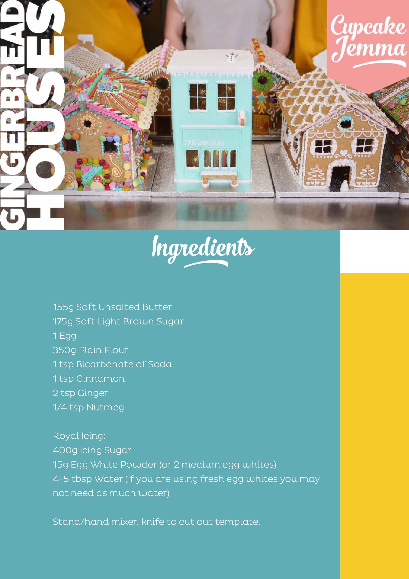 Gingerbread House downloadable recipe downloadable recipe - Cupcake Jemma
