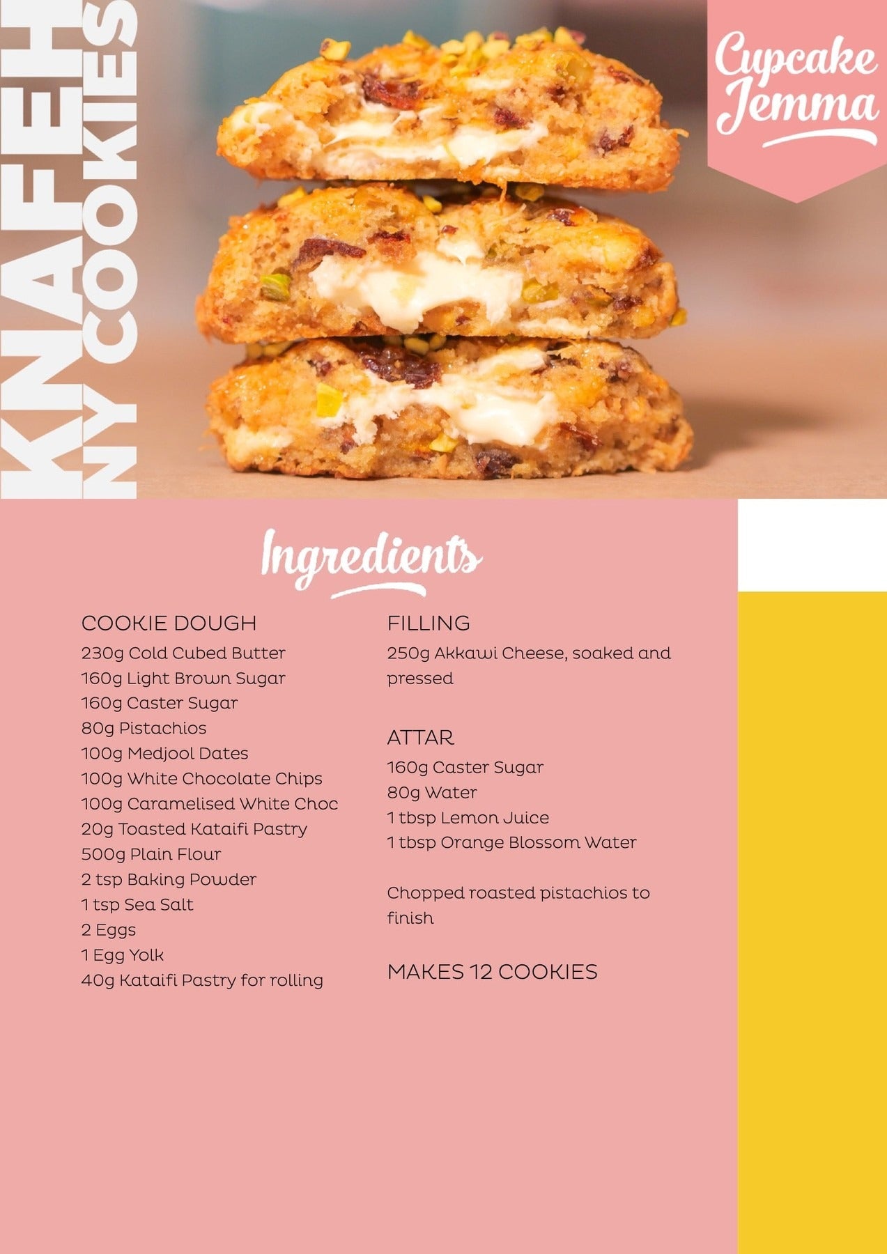 Knafeh New York Cookies downloadable recipe
