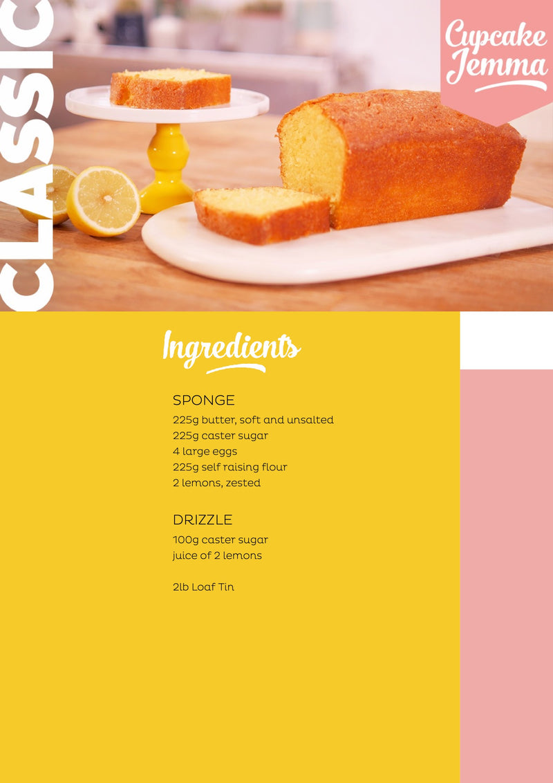 Lemon Drizzle Loaf Cake downloadable recipe