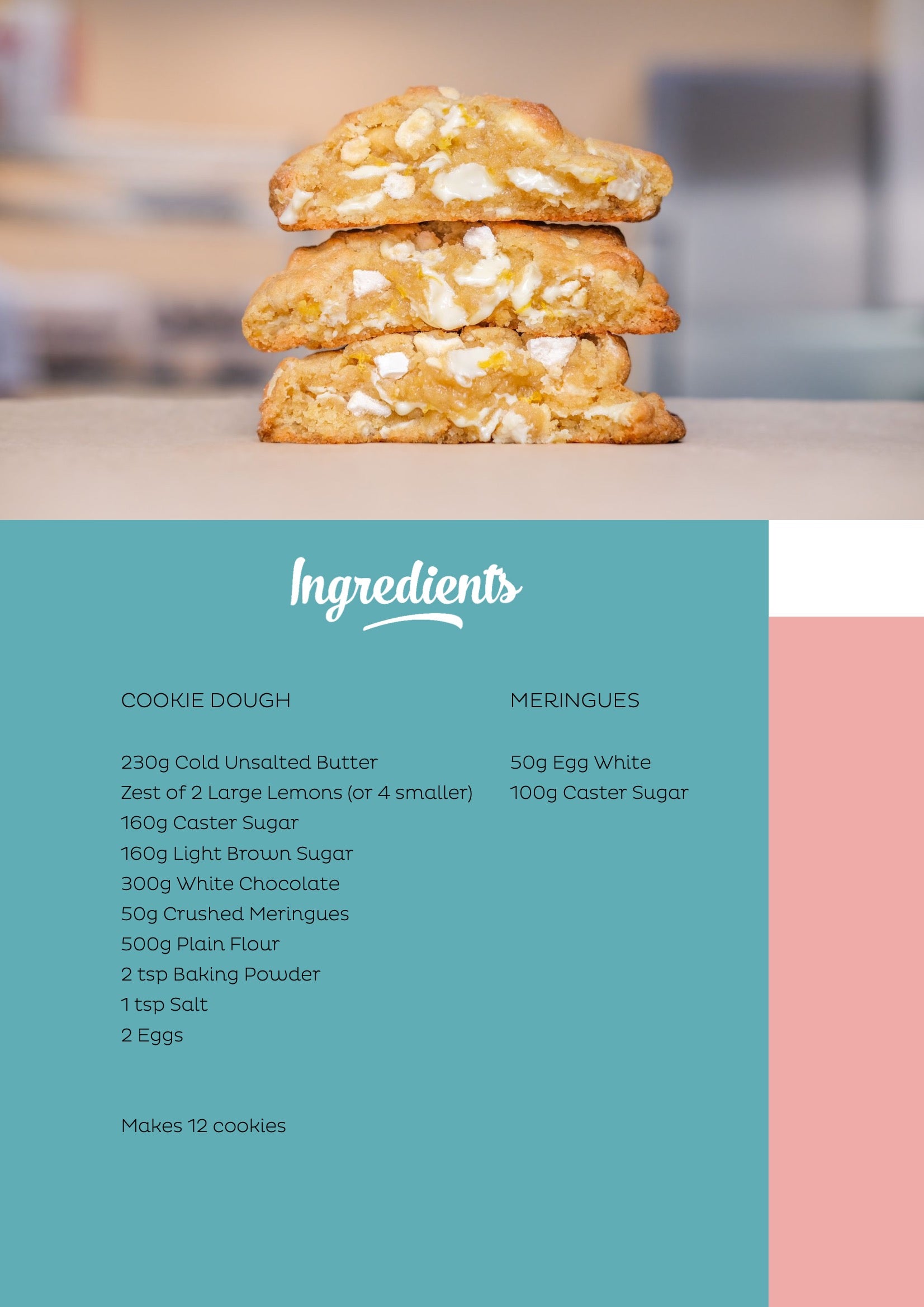 Lemon NYC Cookies downloadable recipe - Cupcake Jemma