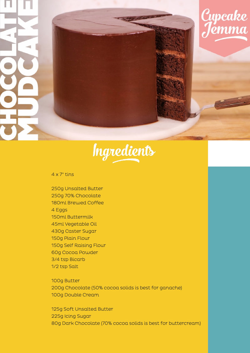 Ultimate Chocolate Cake downloadable recipe - Cupcake Jemma